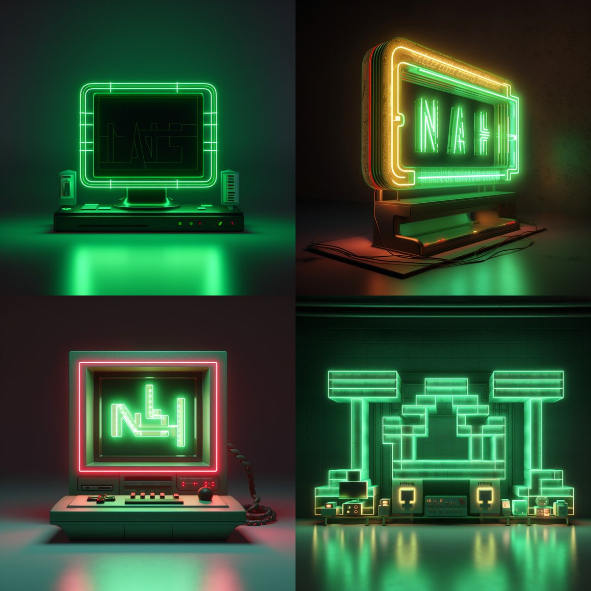 Retro-Futuristic Nintendo Intermission Screen