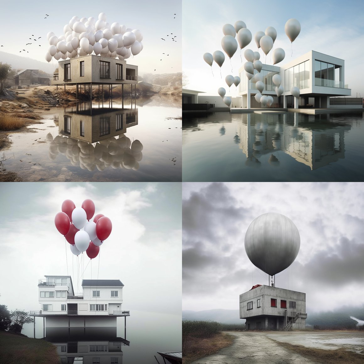 Balloon-House Fusion Inspired by Tadao Ando