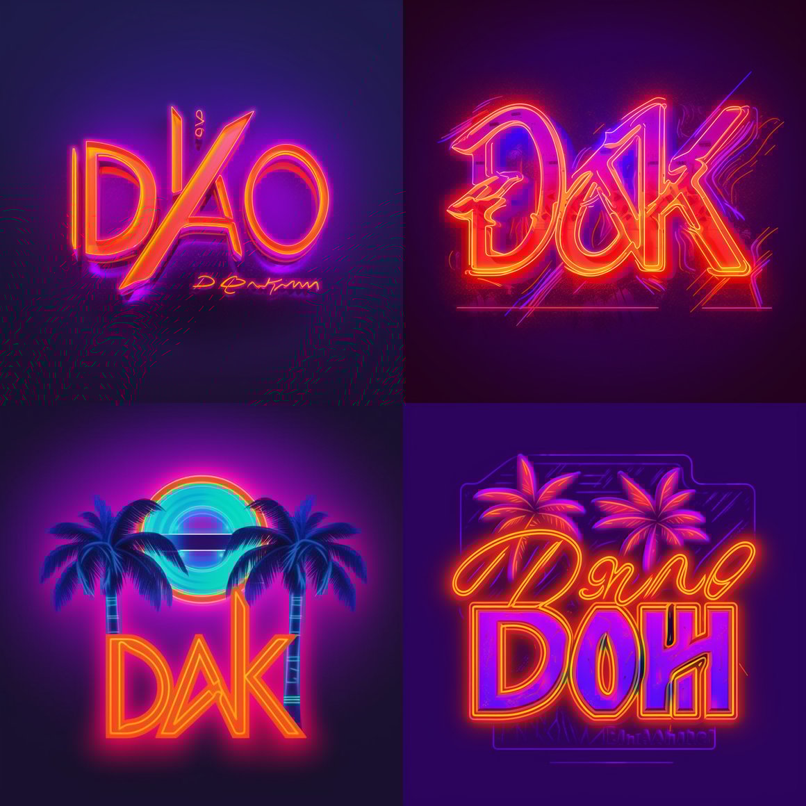 Neon Design: Miami Vice DXOH Logo Task