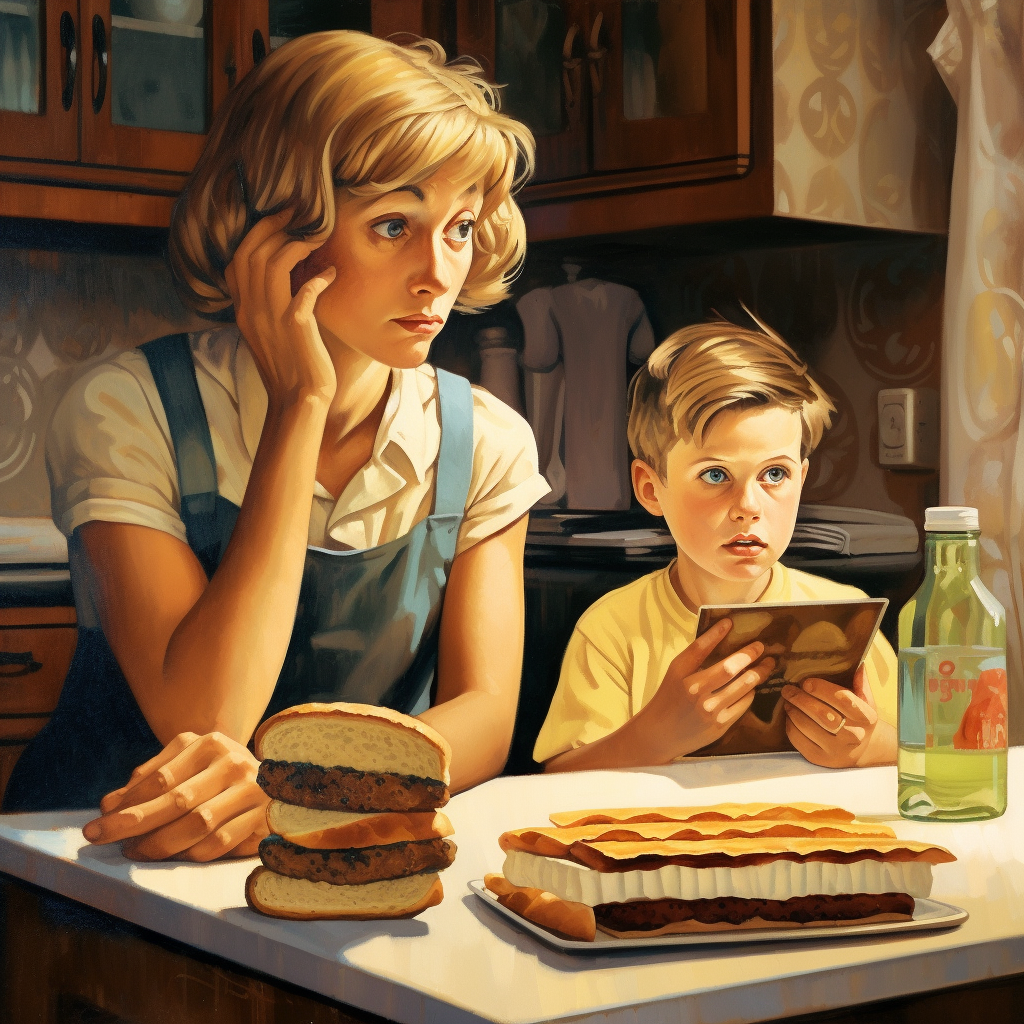 Midday Sandwich Dilemma in the Family Kitchen