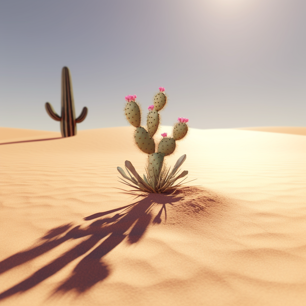 Midday Mirage: Sun-Soaked Desert Journey V5 8K