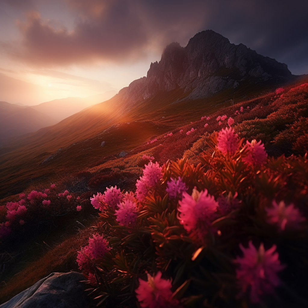 Midday Glow on the Rodnei Mountain: A Cinematic Snapshot