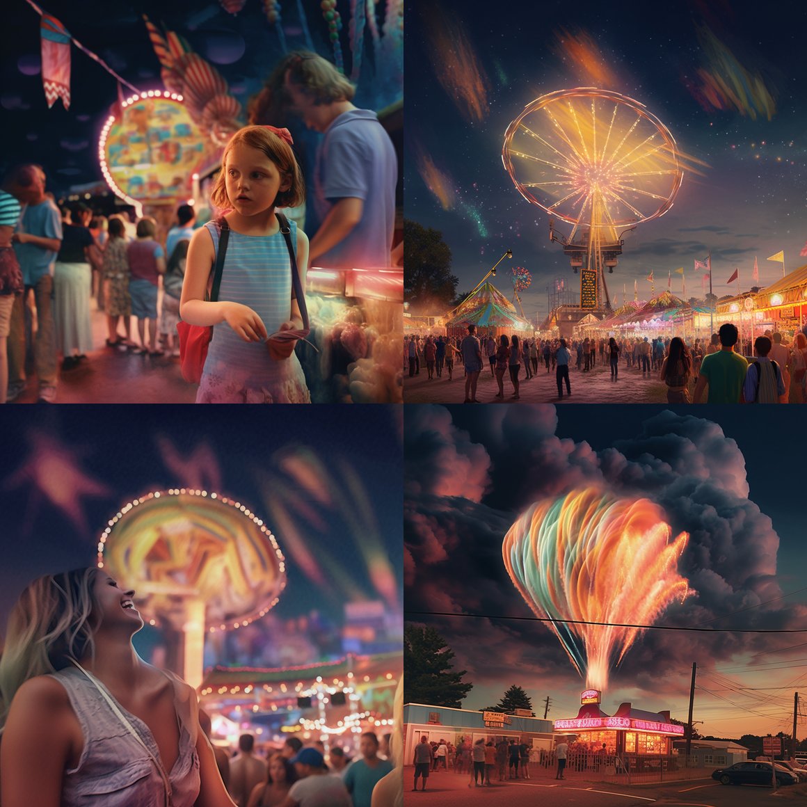 Summer Evening Carnival in New England
