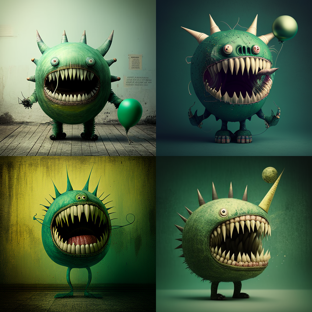 Encounter with the Terrifying Horned Balloon Beast Prompt | NeoPrompt