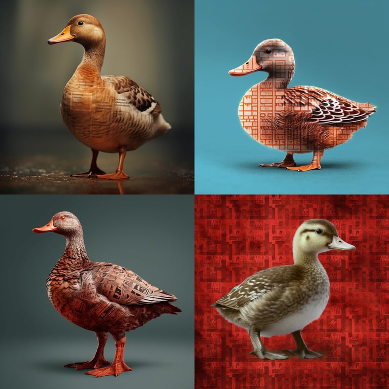 Creating a QR Code Visual from Duck Meat Texture Prompt | NeoPrompt