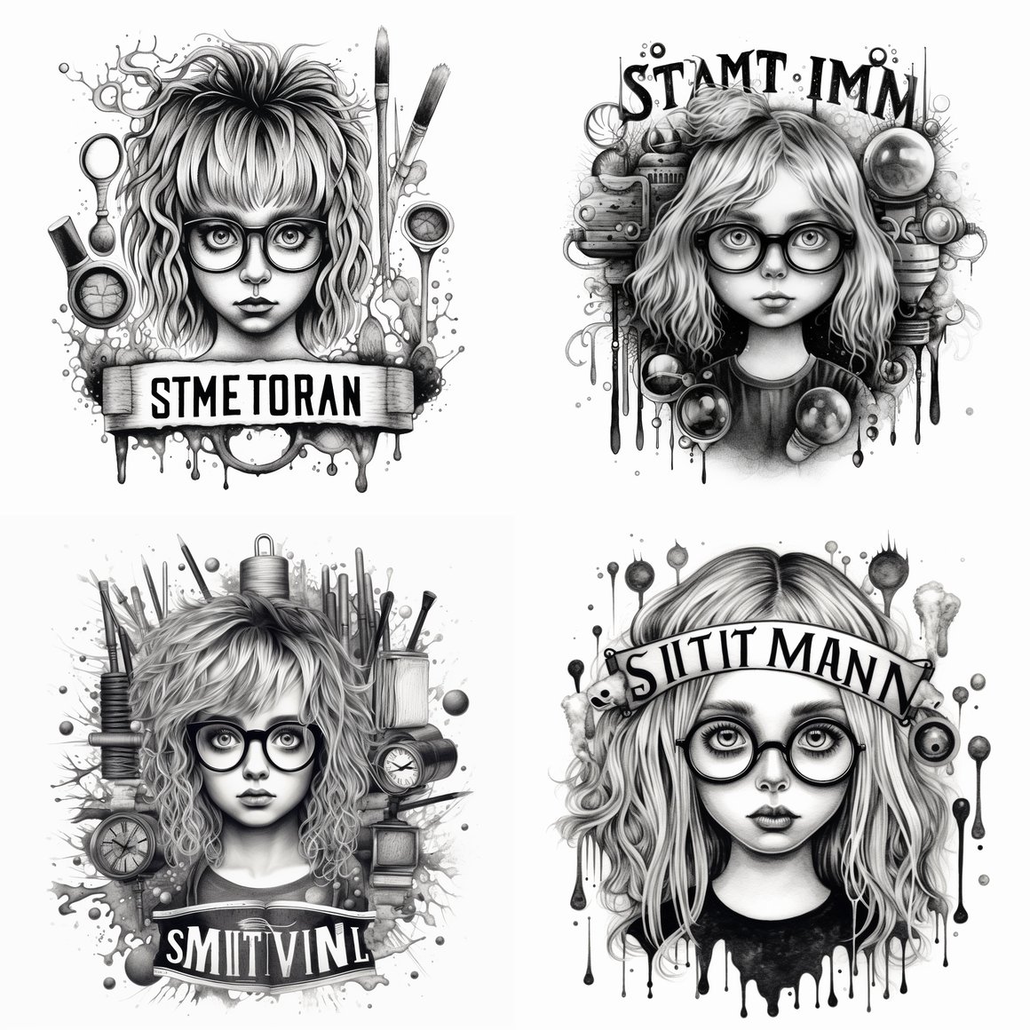 Artist's Vision: A Tim Burton Inspired SM Logo Journey
