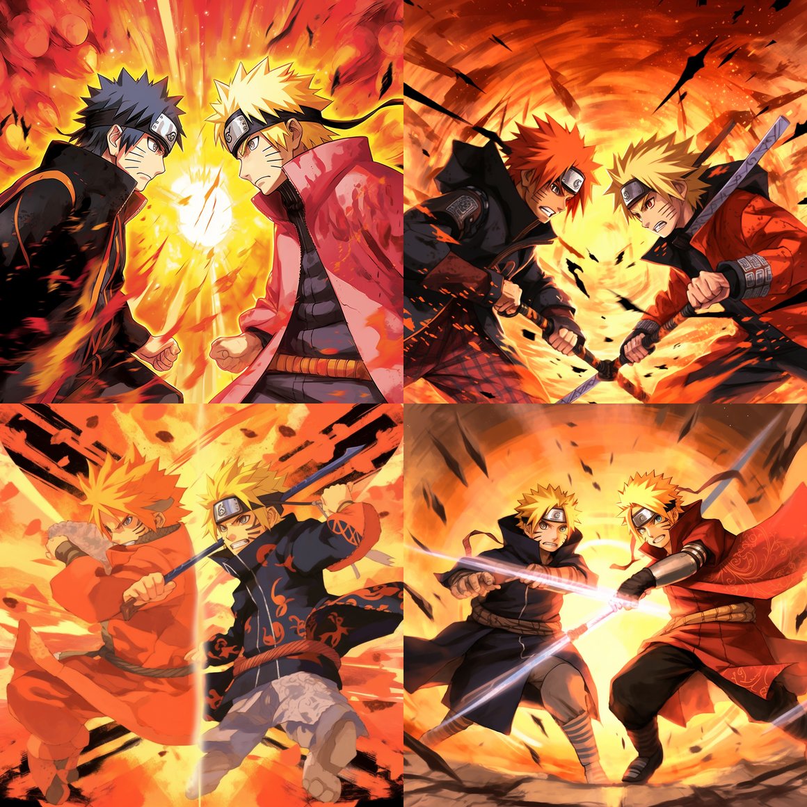 Harmony of Power: The Elemental Dance of Naruto and Sasuke