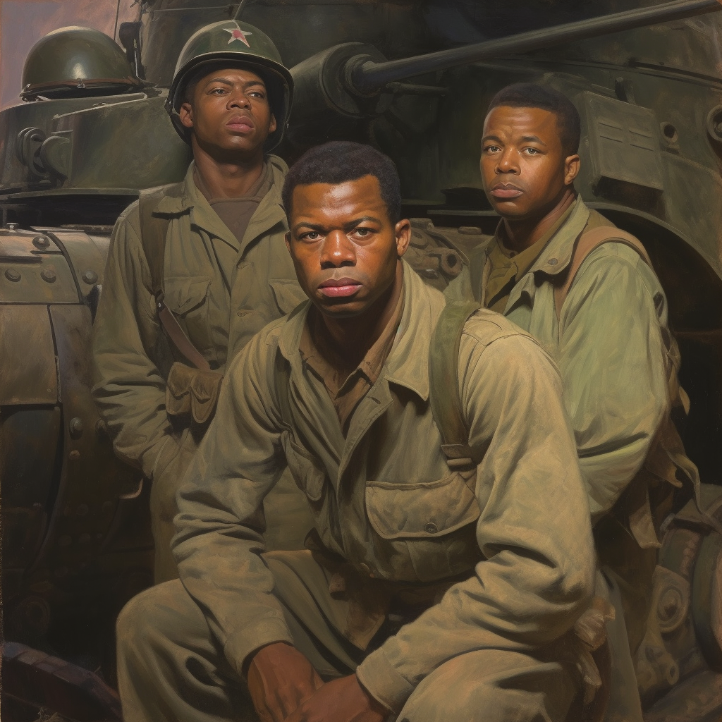 Artistic Expression of the 761st Tank Battalion in Don Stivers Style