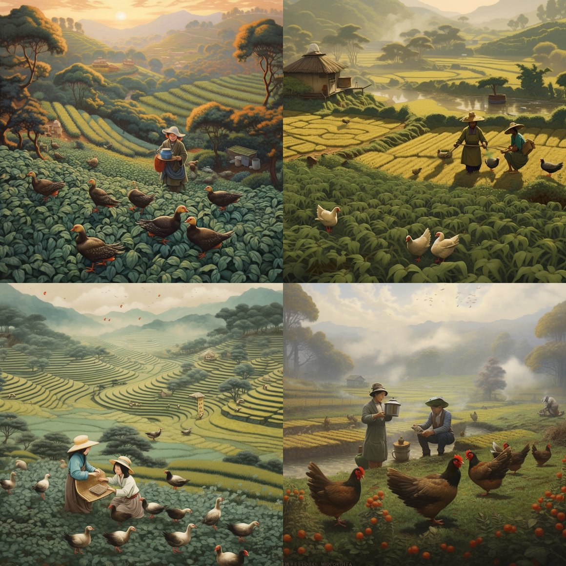 Harvest Interlude: Tranquil Moments on the Tea Field