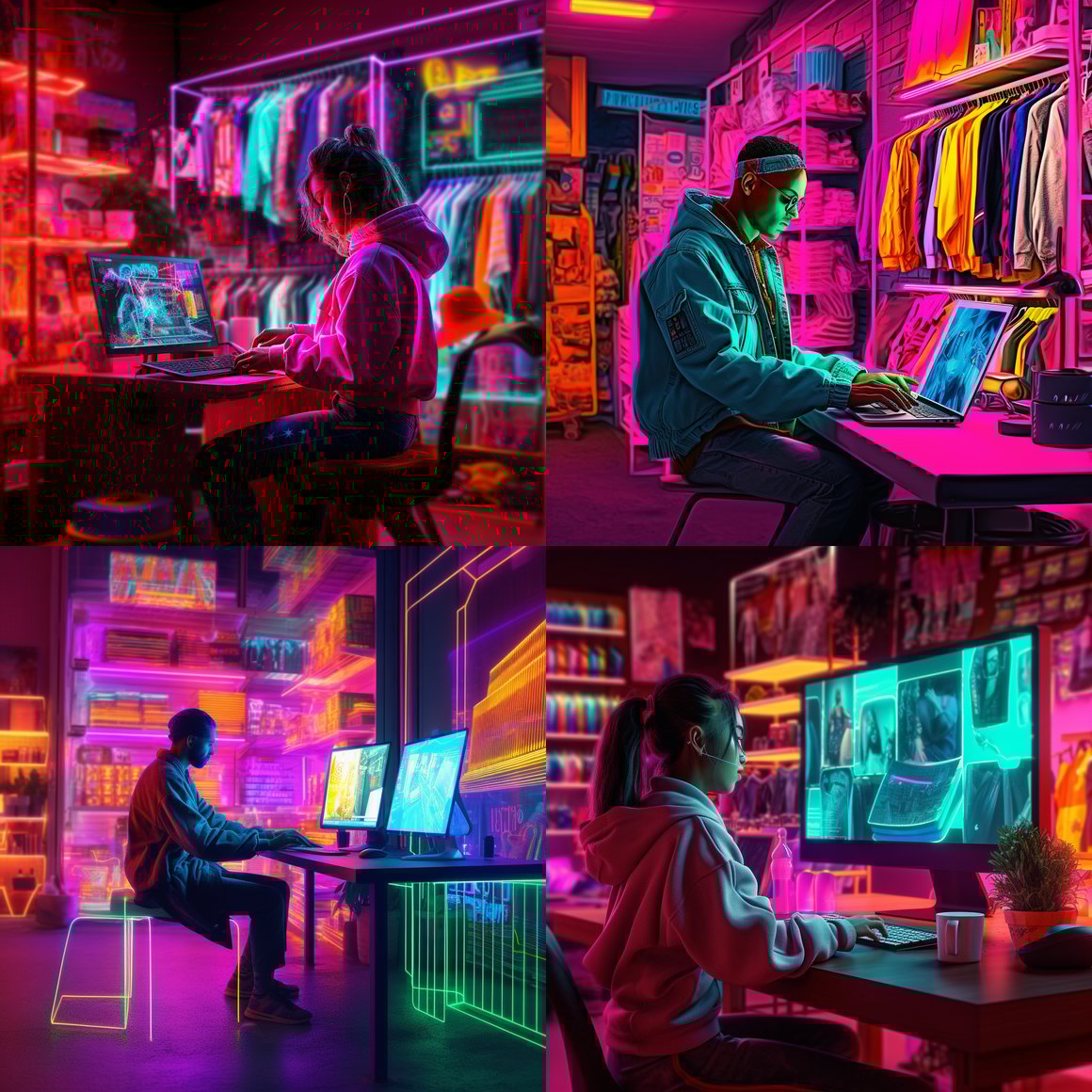 Neon E-Commerce Extravaganza in HD