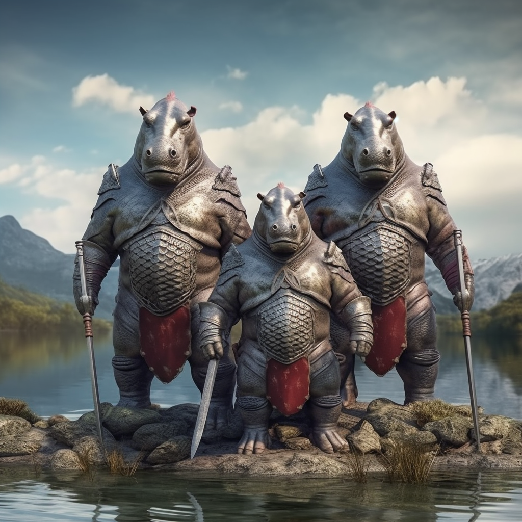 Armor-Clad Hippo Warriors: A Family's Battle in the Wilds