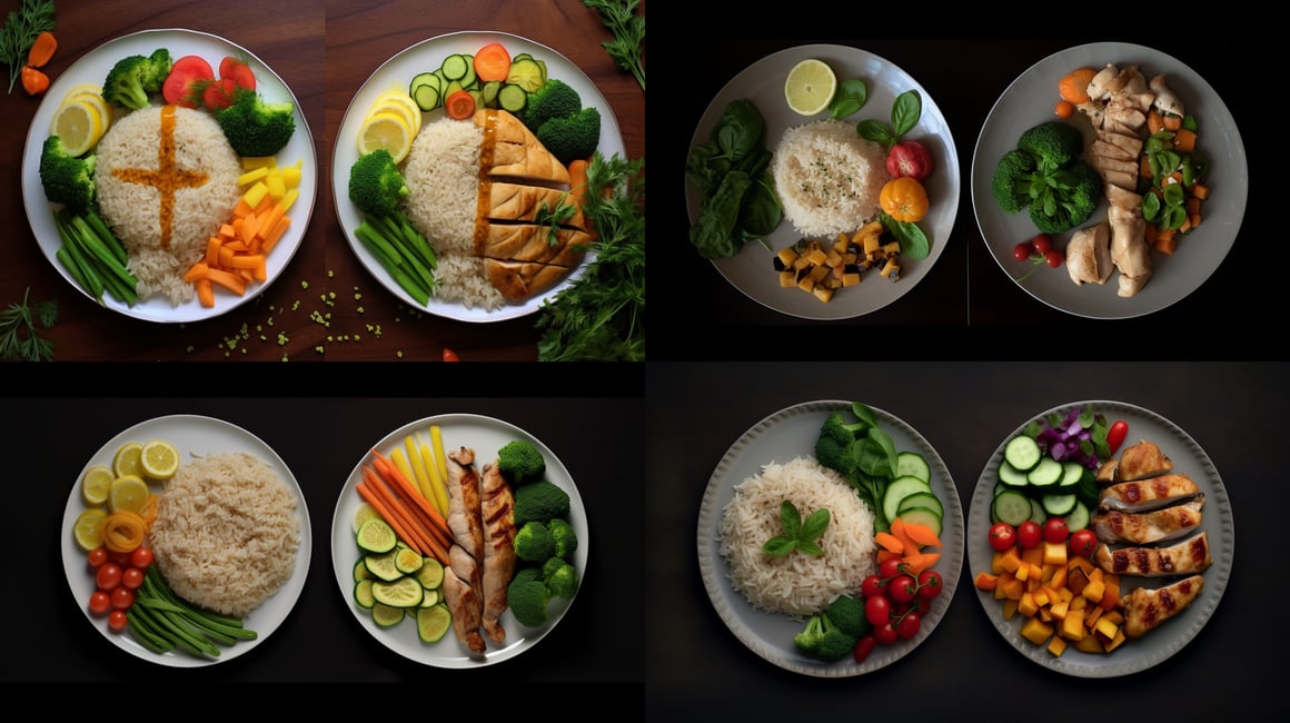 Healthy Meal Composition in Landscape Mode