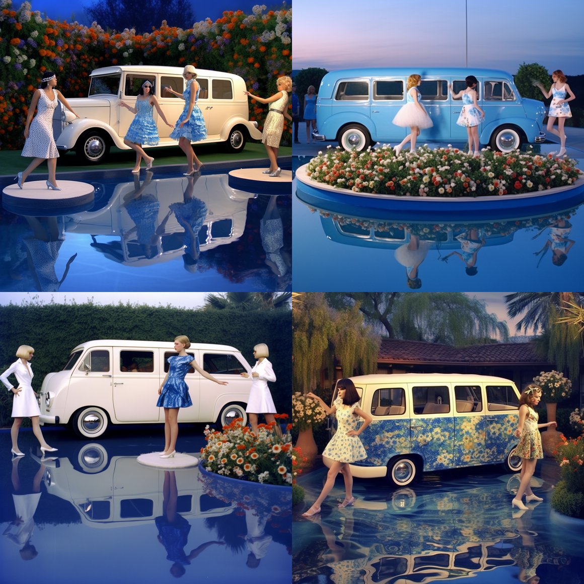 Retro Rain Dance: A Glimpse of a Vintage Pool Party