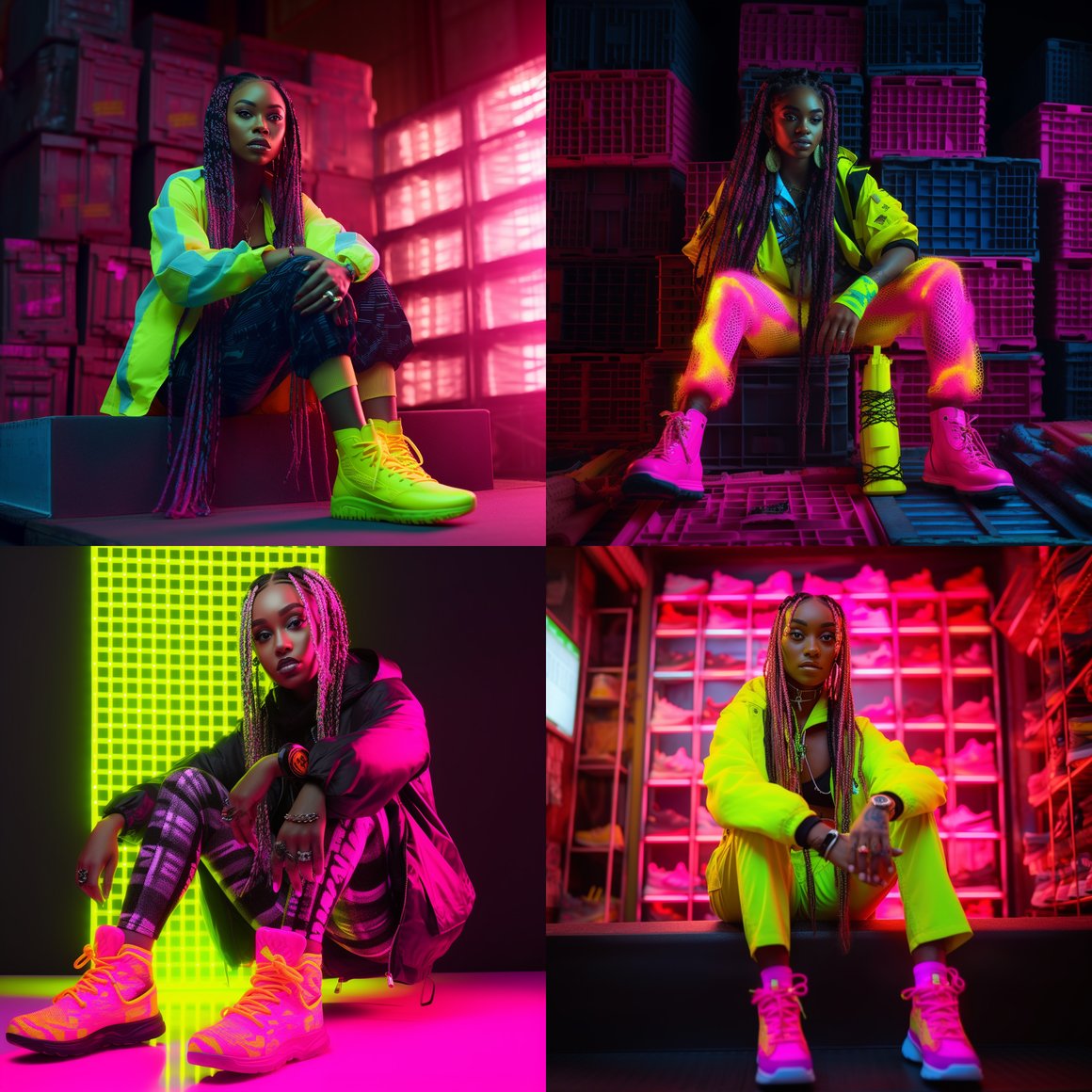 Neon Dreams: A Vibrant Journey of a Young Fashion Designer