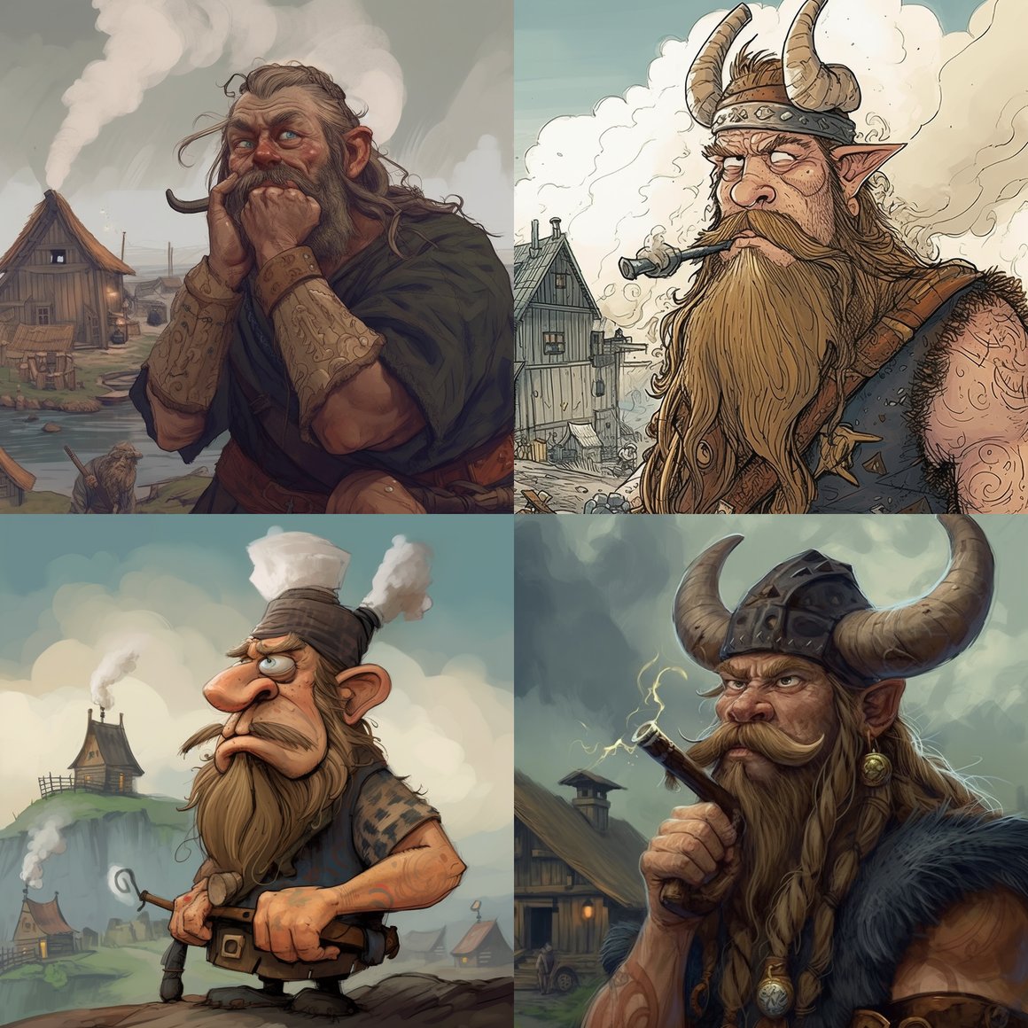 Hardened Warrior: A Viking's Defiance Amidst Chaos