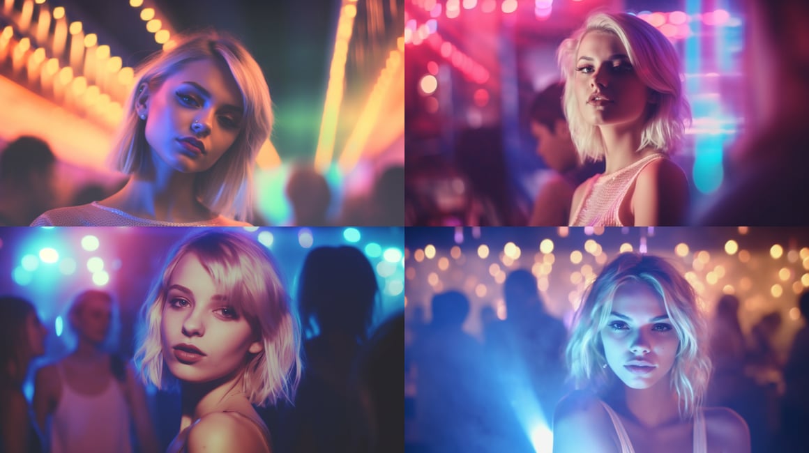 Neon Nights: A Mid-Journey Polaroid Story