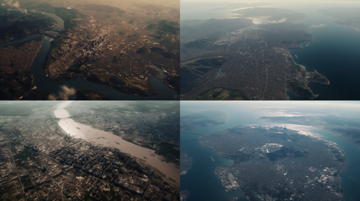 Cityscape Serenade: A Satellite Perspective
