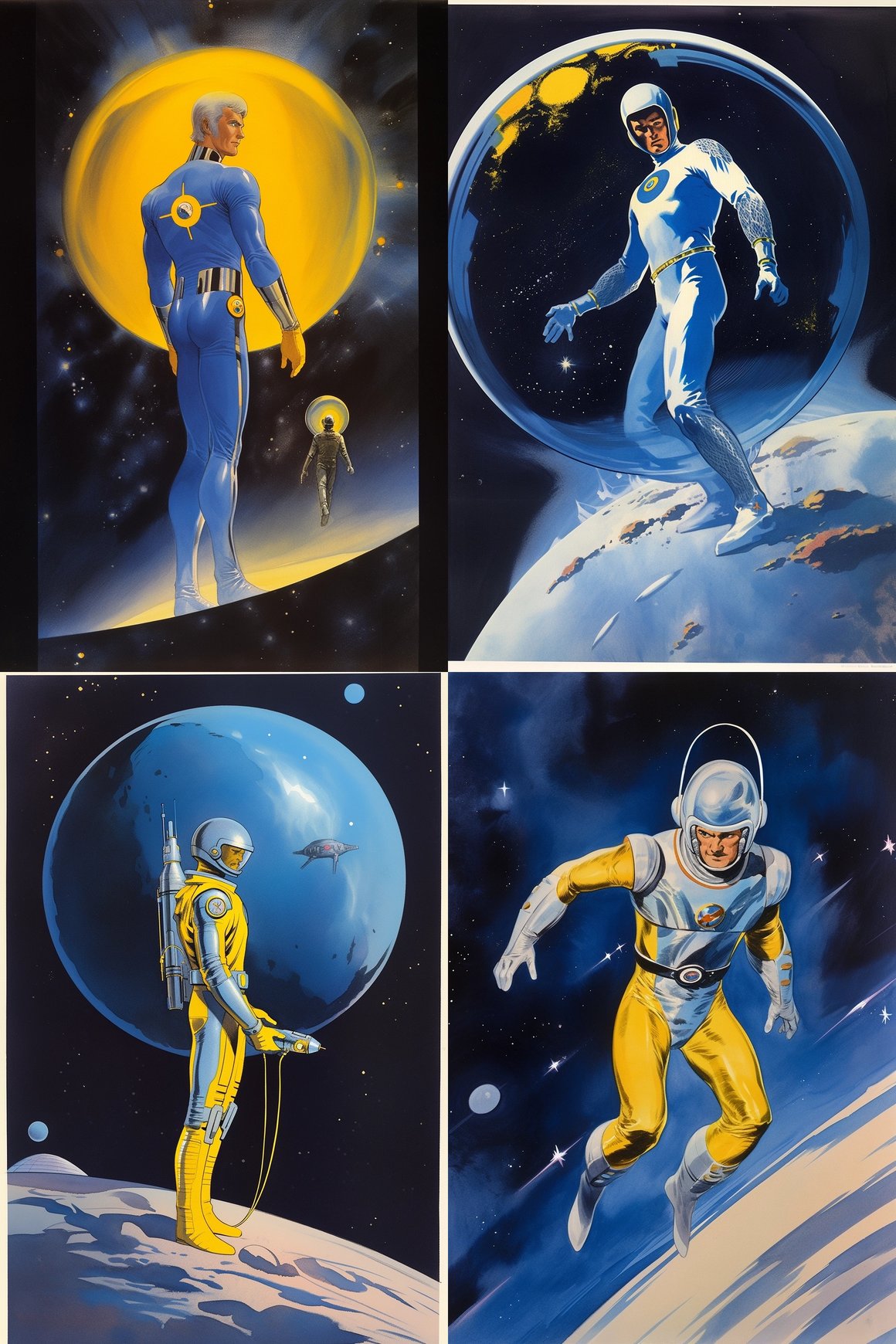 Classic Buck Rogers Space Adventure in Alex Raymond Art Style