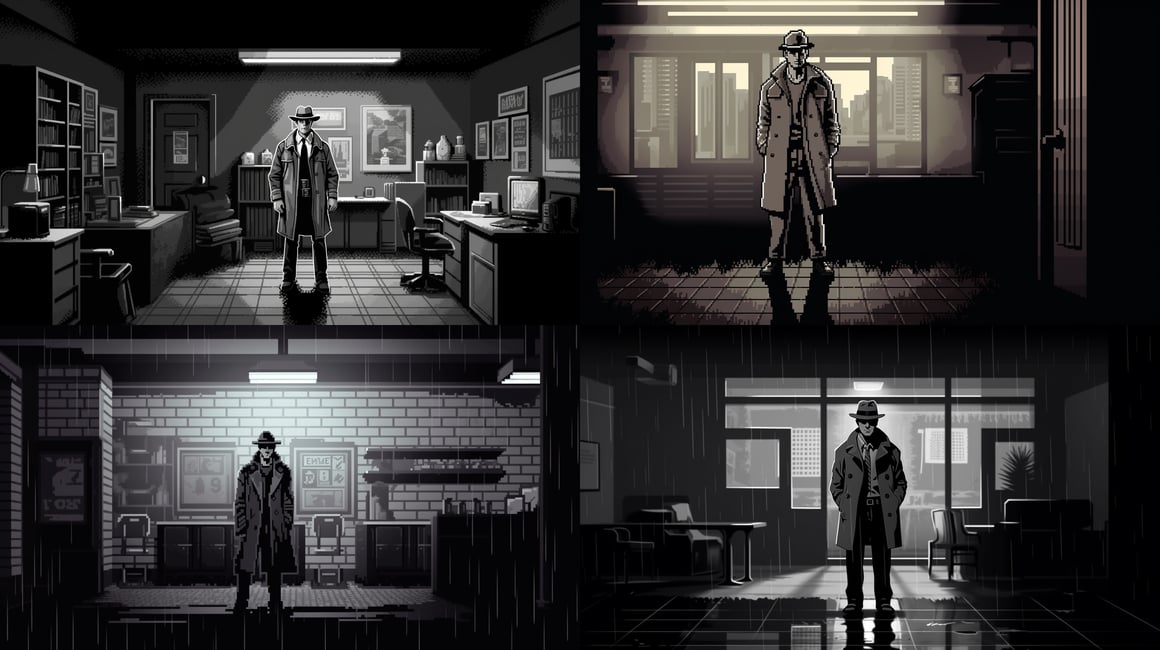 A Detective Noir Pixel Art Adventure Game