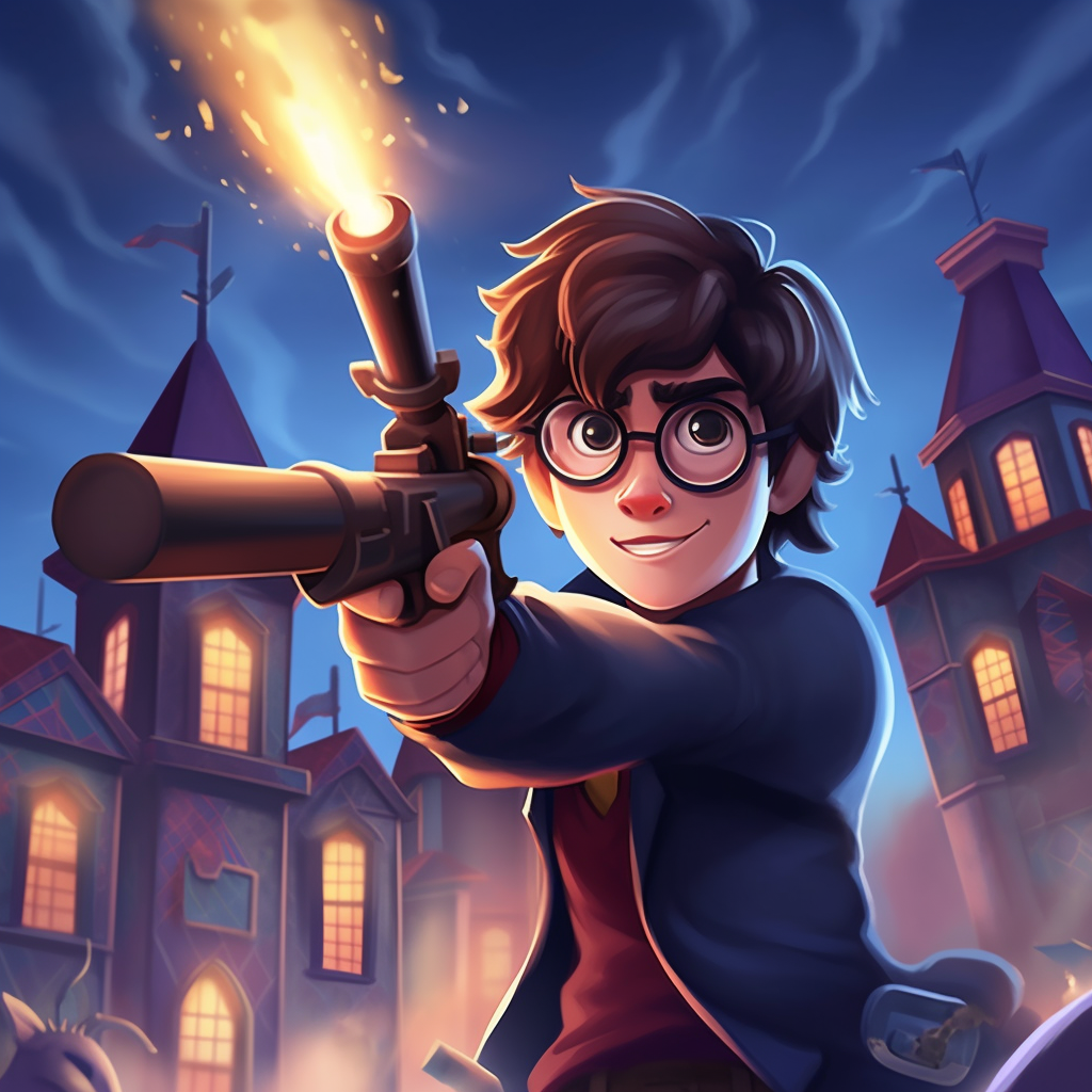 Harry Potter's Shotgun Showdown: A Hogwarts Adventure