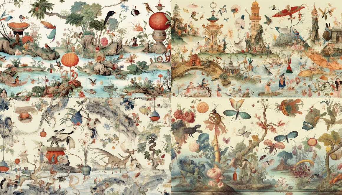 A Surreal Fusion of Chinoiserie and Outer Space Fantasies
