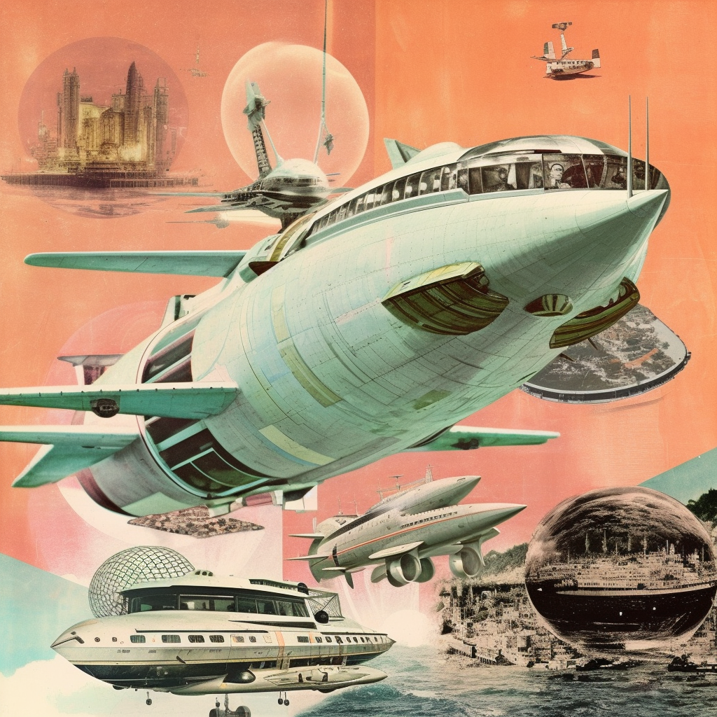 Retro Cosmic Voyage: A Max Ernst Inspired Collage