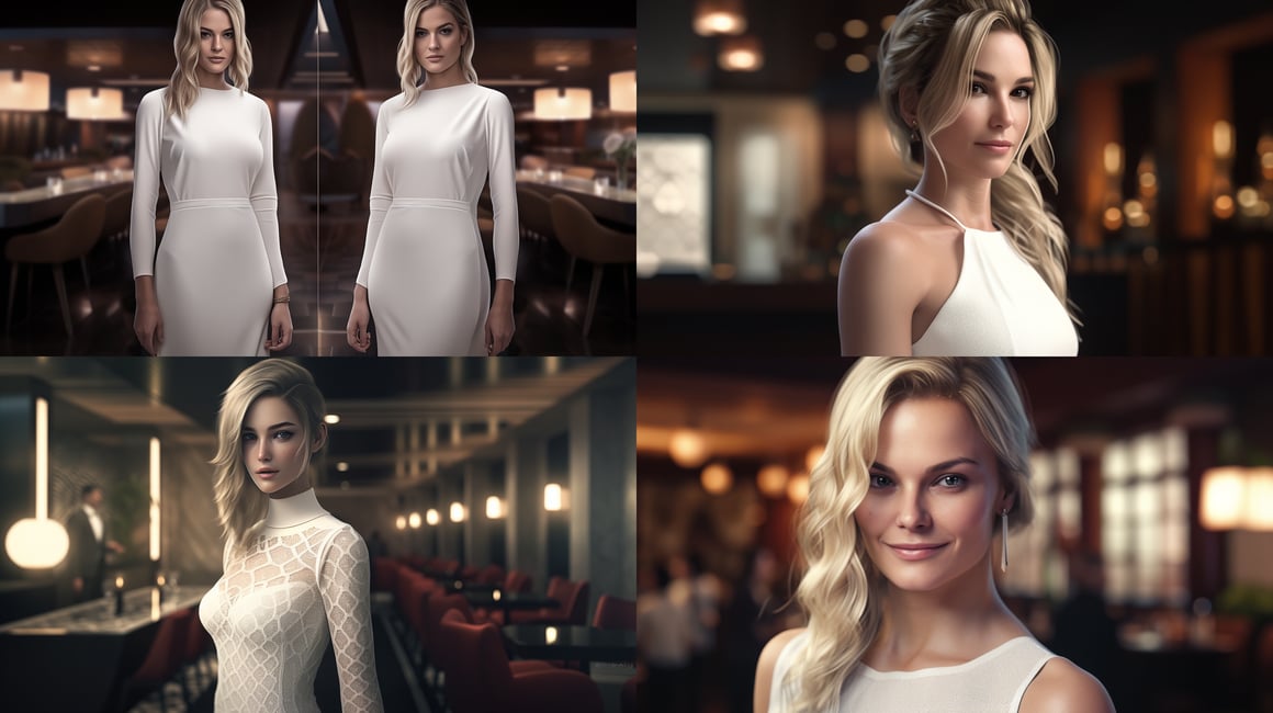 Cinematic Realism Portrait Journey in a Modern Hotel