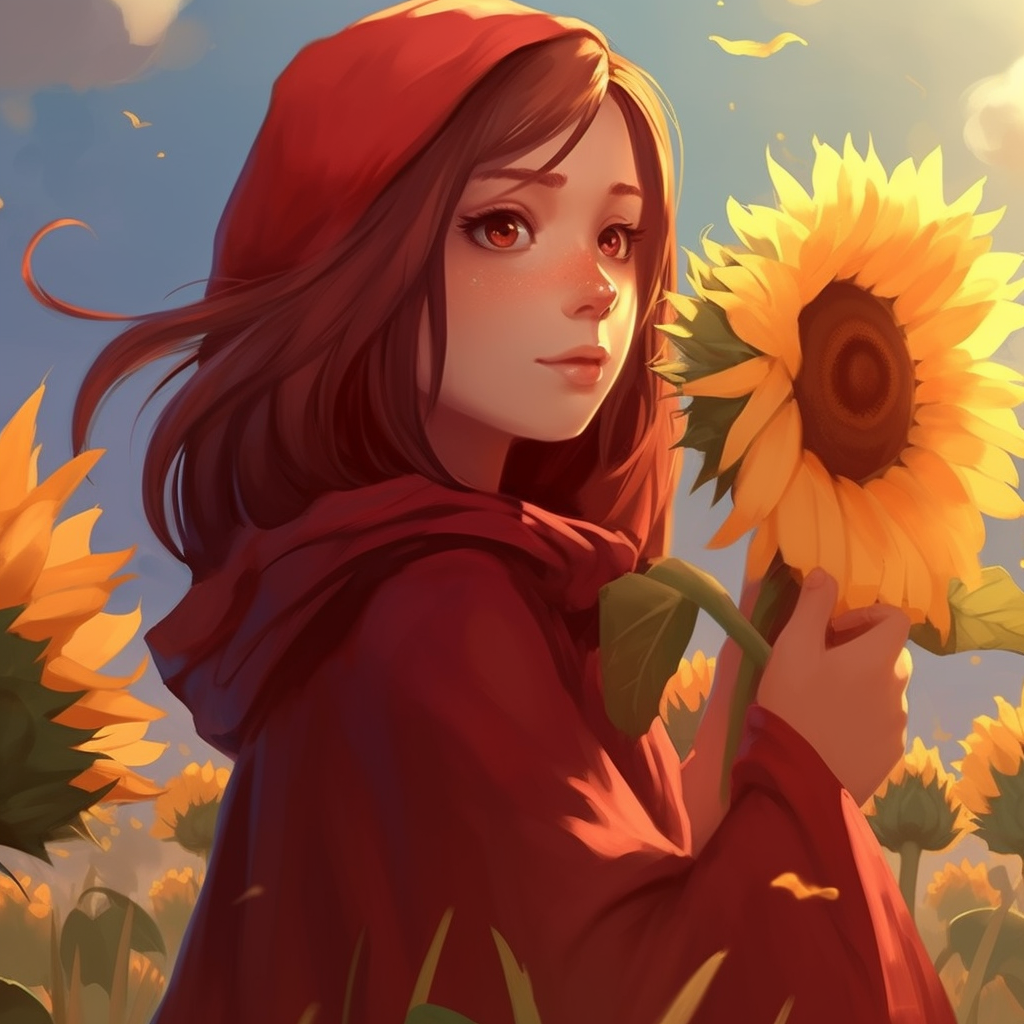 Sunflower Gaze: A Twirl of Adventure
