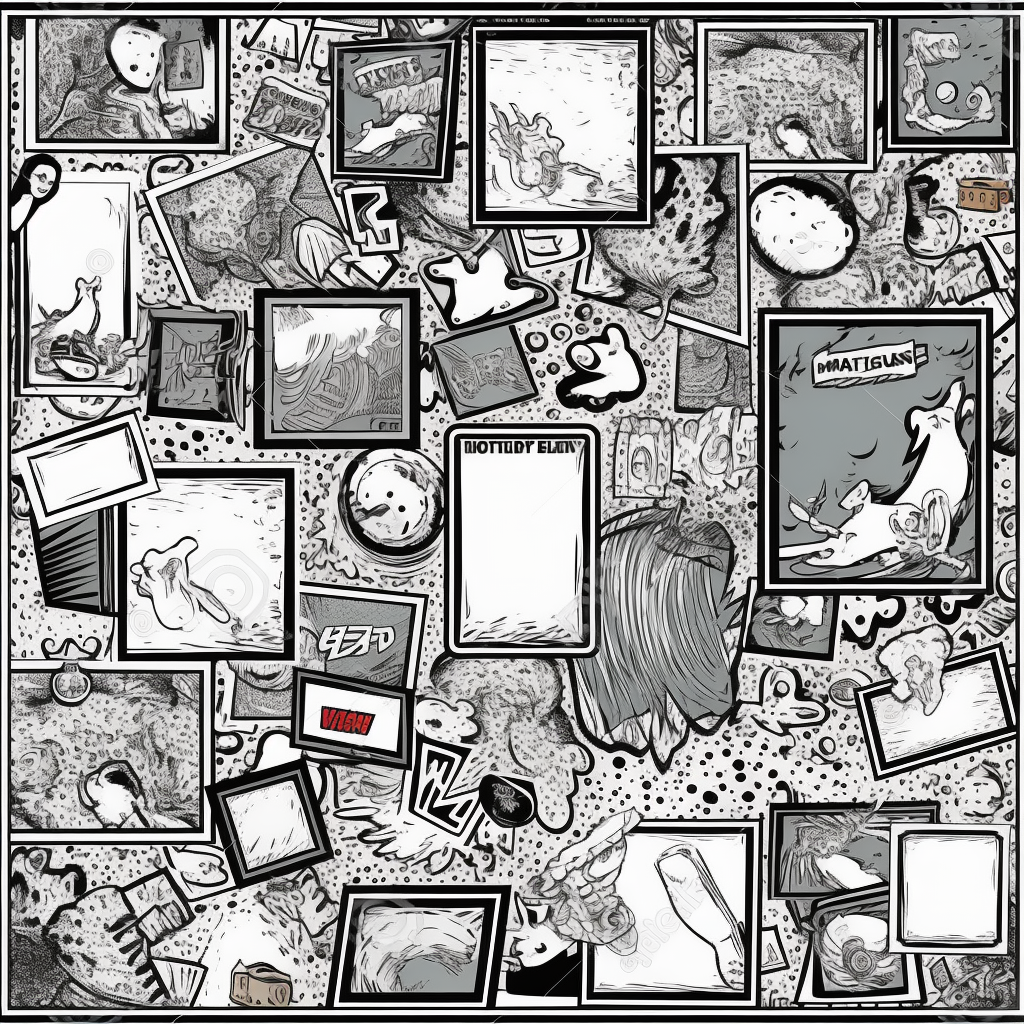 Retro Comic Book Page Design Pattern