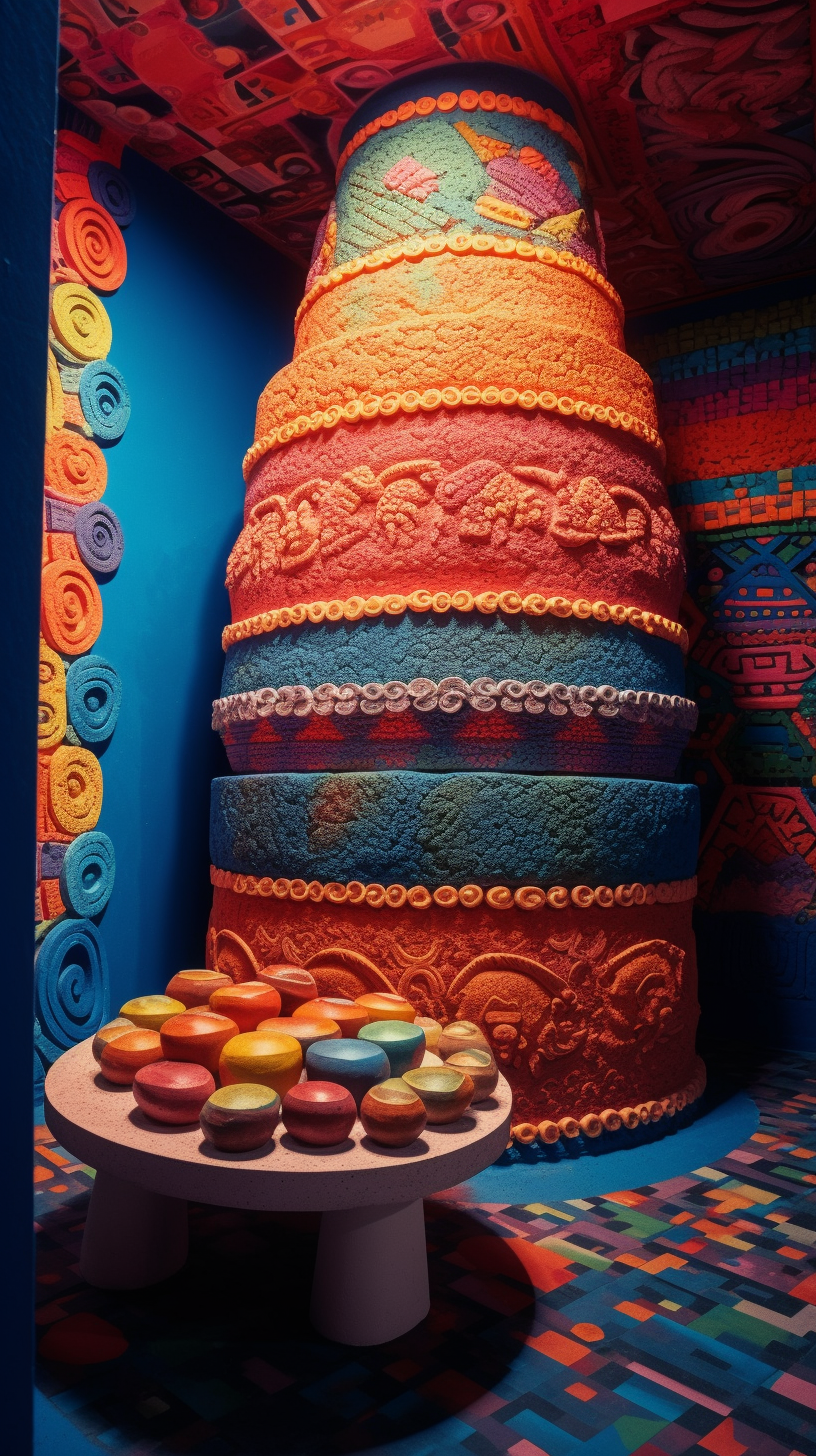 A Surrealistic Mayan Spacecraft Journey