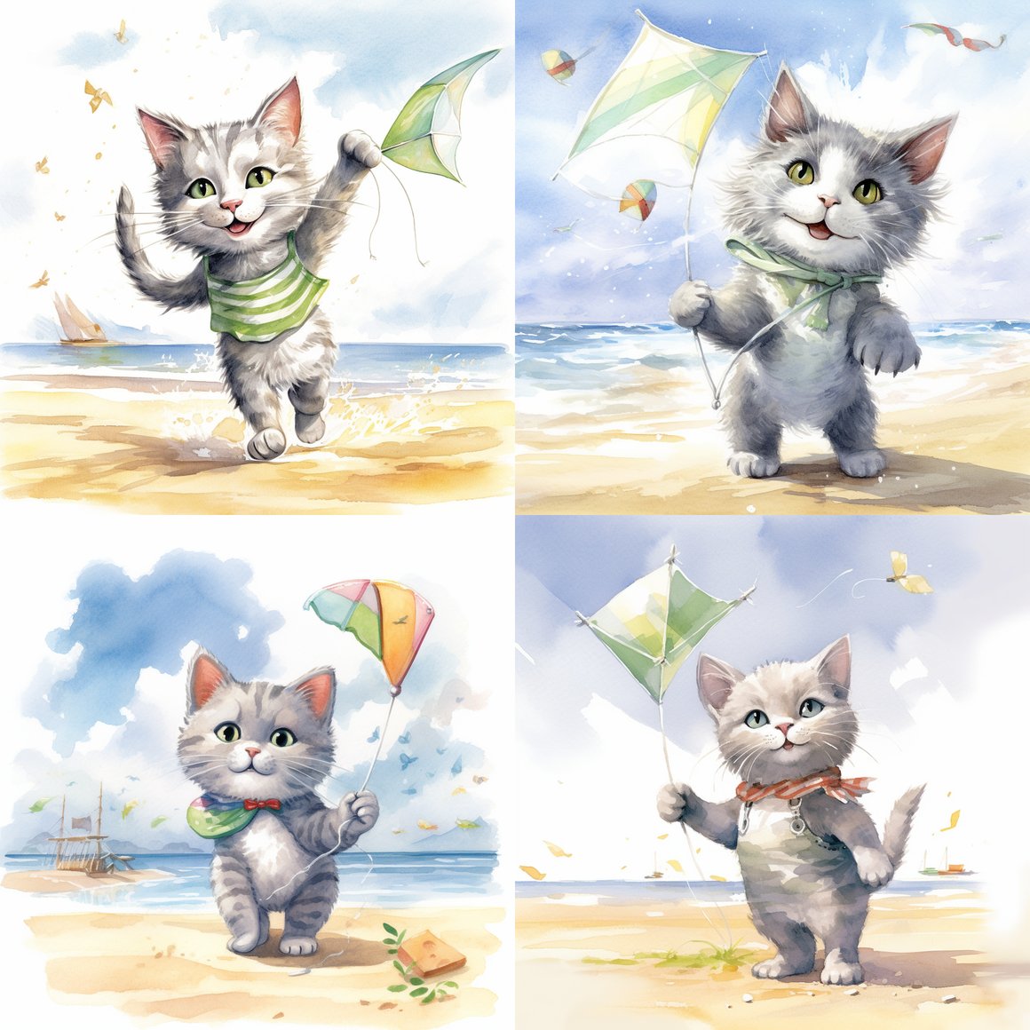 Summer Frolic: The Grey Cat's Kite Adventure