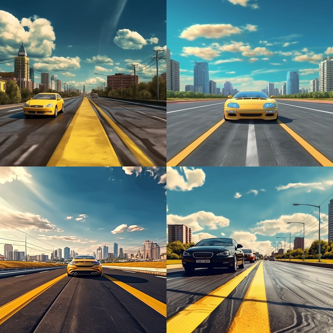 Midday Asphalt Voyage: A Realistic 4K Journey