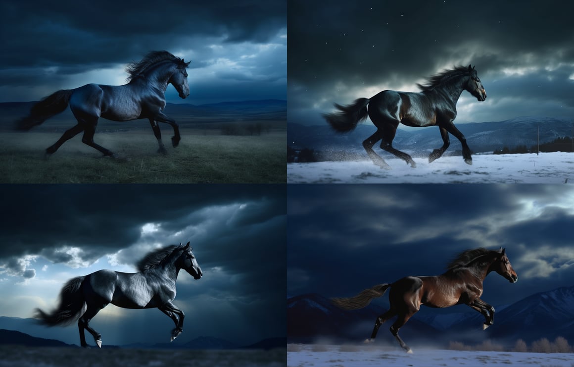 Midnight Equine Escape: Stormy Winter Edition