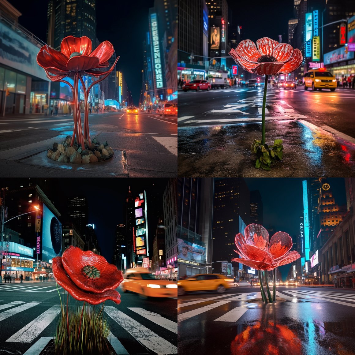 Midnight Blossom: An Urban Poppy in the Heart of NYC