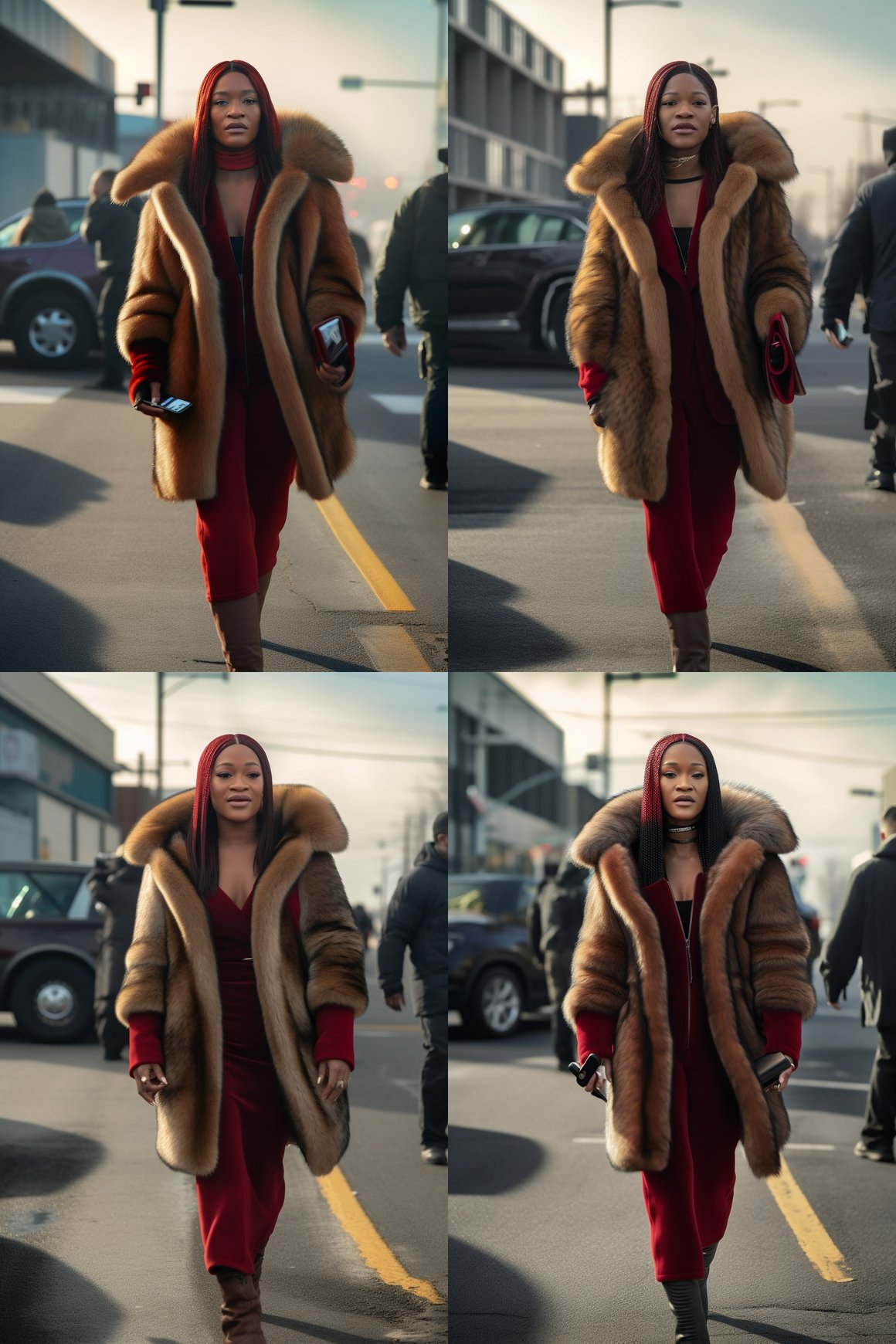 Resolute Stride in Blizzard: A Stylish Mission