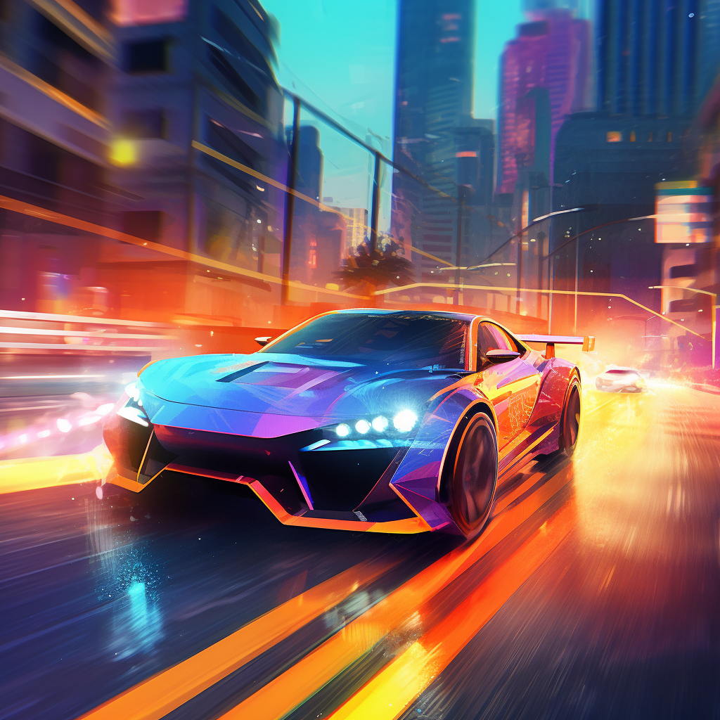 Neon Nights: A Digital Odyssey in High-Speed Chase