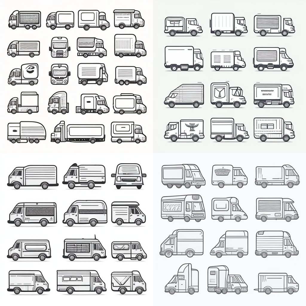 Mid-Trip Kunga Van Truck Icon Illustration Version 4