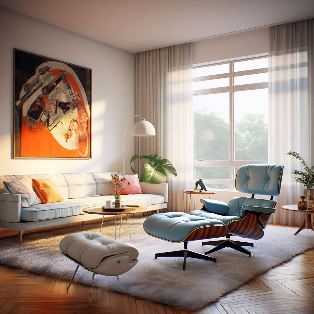 Ultra-Realistic Mid-Journey: Luxurious Living Room Detail