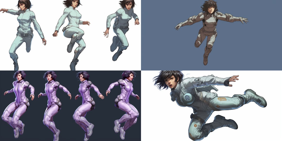 Detailed Illustration of Ghost in the Shell's Female Protagonist