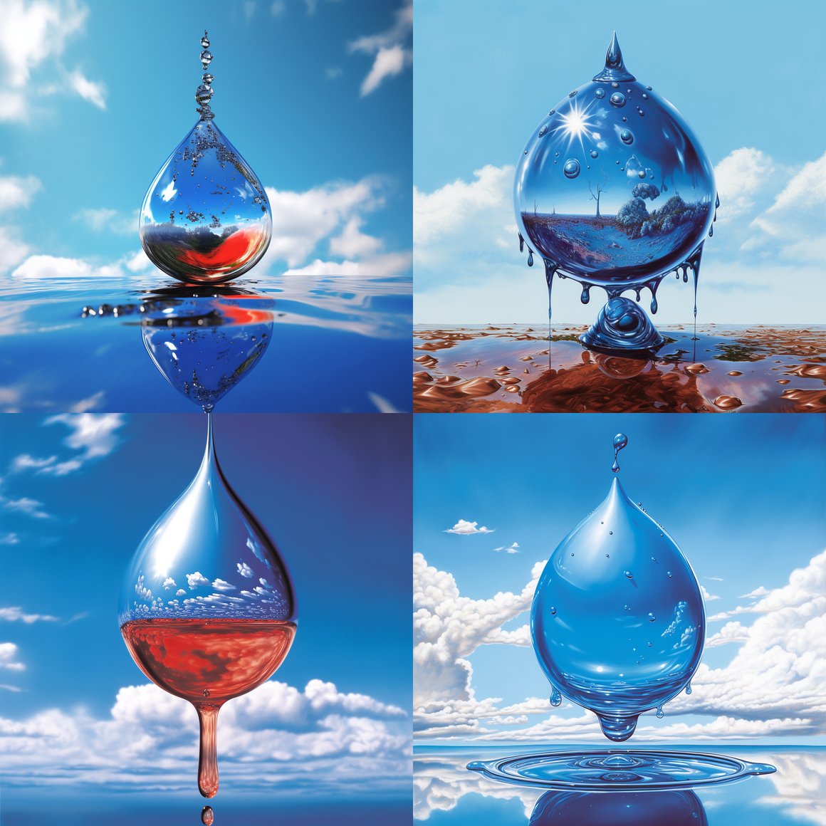 A Surrealistic Exploration of Future Innovations and Elemental Beauty