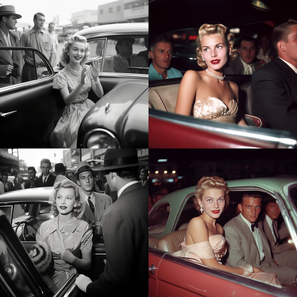 Starlet's Spotlight: A 35mm Glimpse into a 1950s Premiere