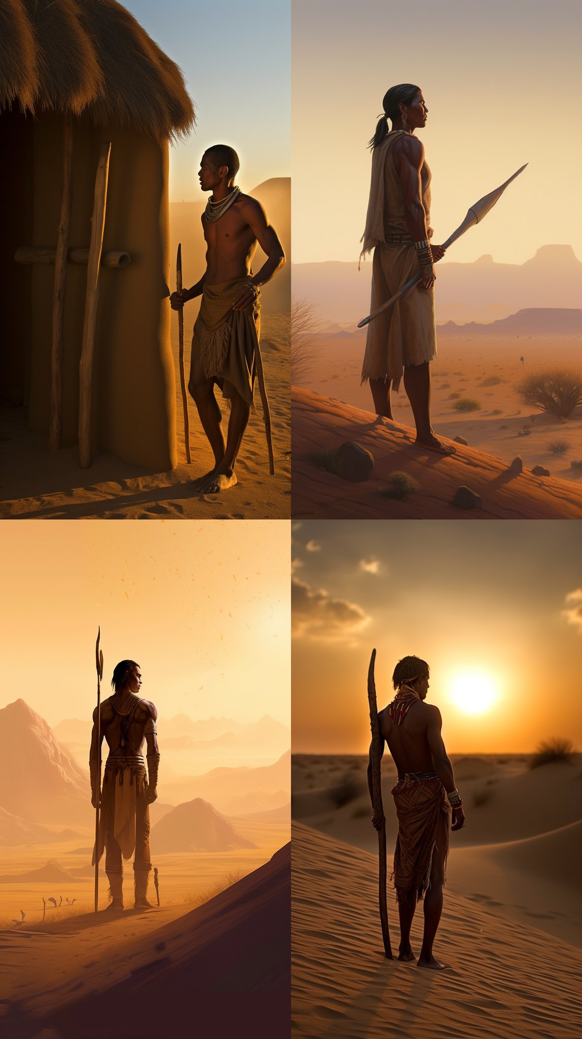 Guardian Warrior of the Ancient Tribe: A 3D Art Journey
