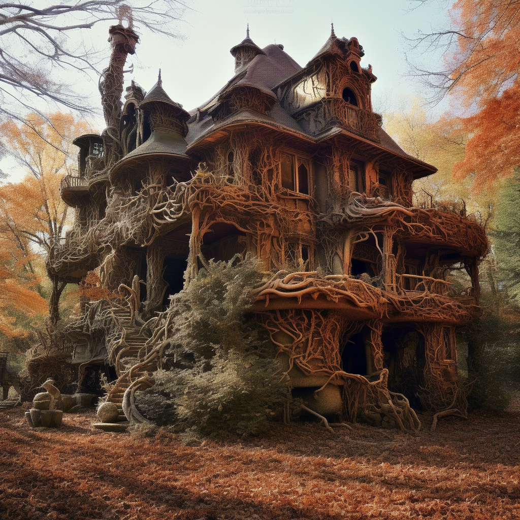 Enchanted Forest Cabins: A Haunting Rococo Journey Prompt | NeoPrompt