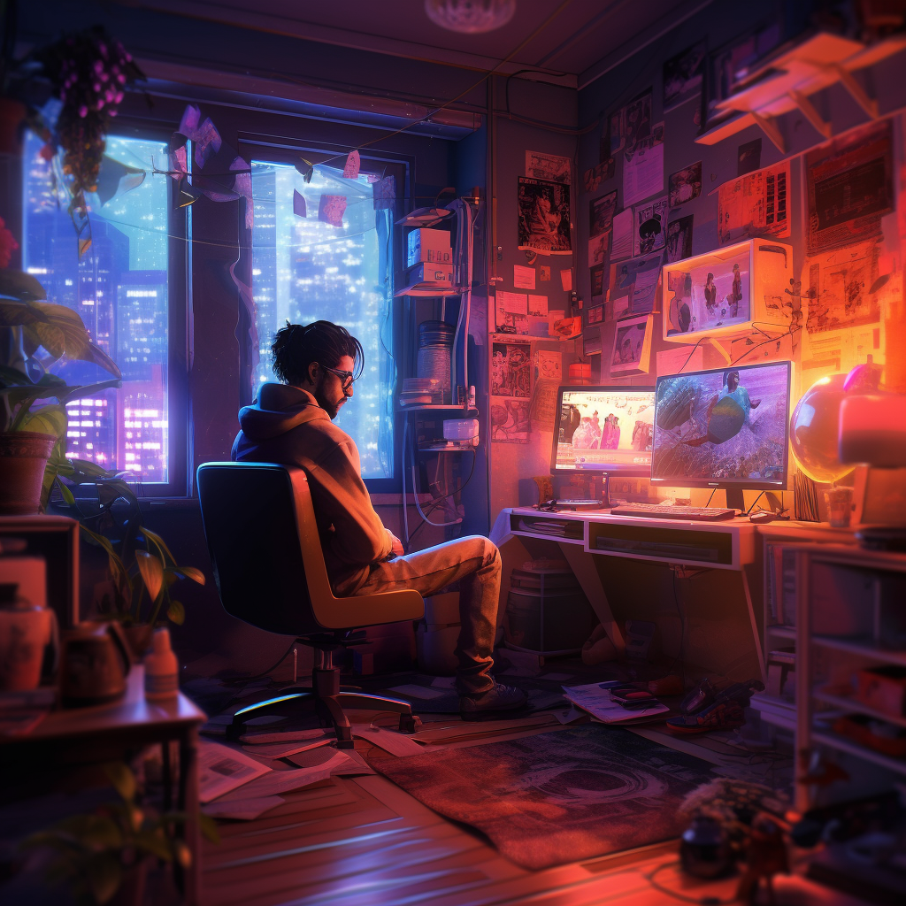 Neon Oasis: An Immersive Digital Adventure