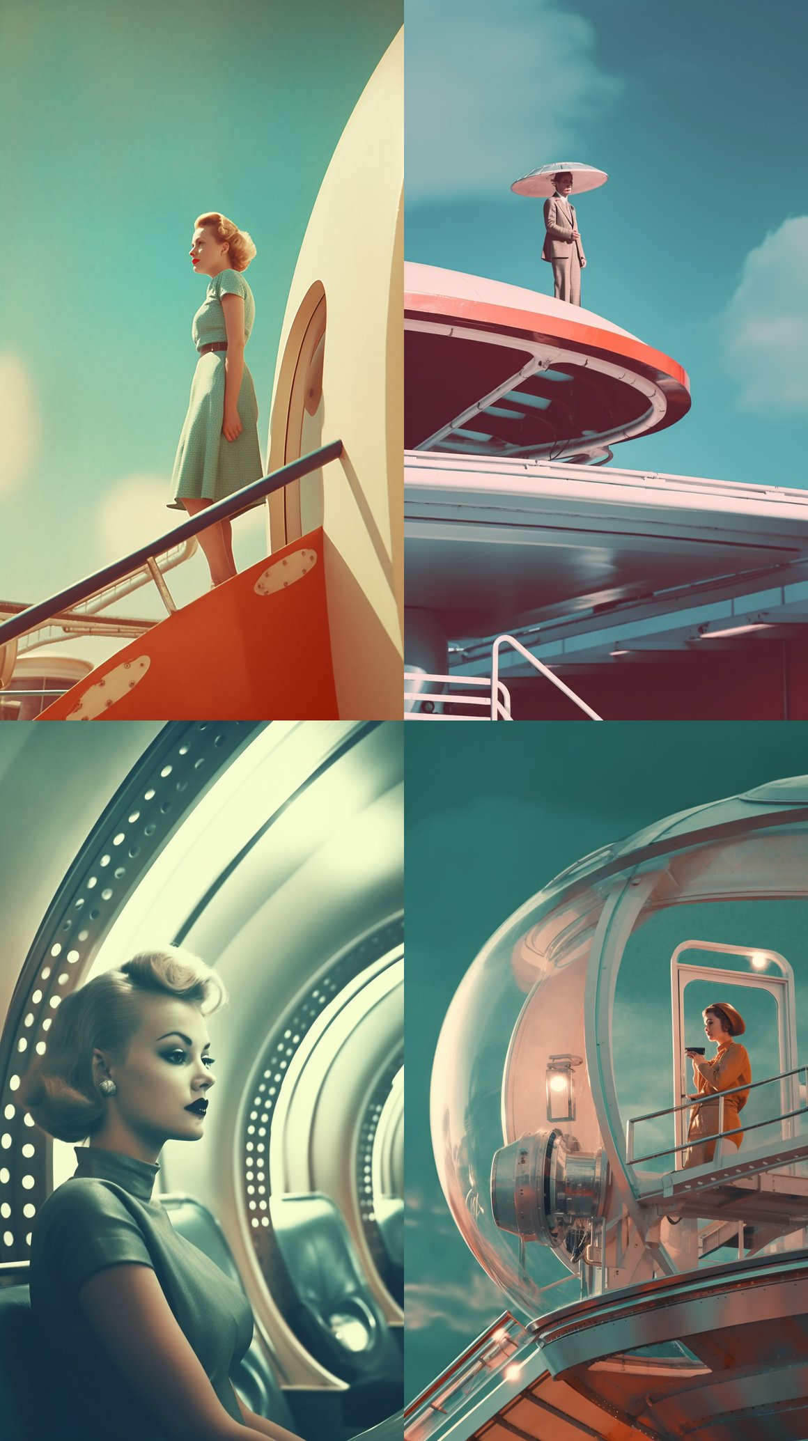 Retro-Futuristic Space Voyage: A 1950s Cinematic Snapshot