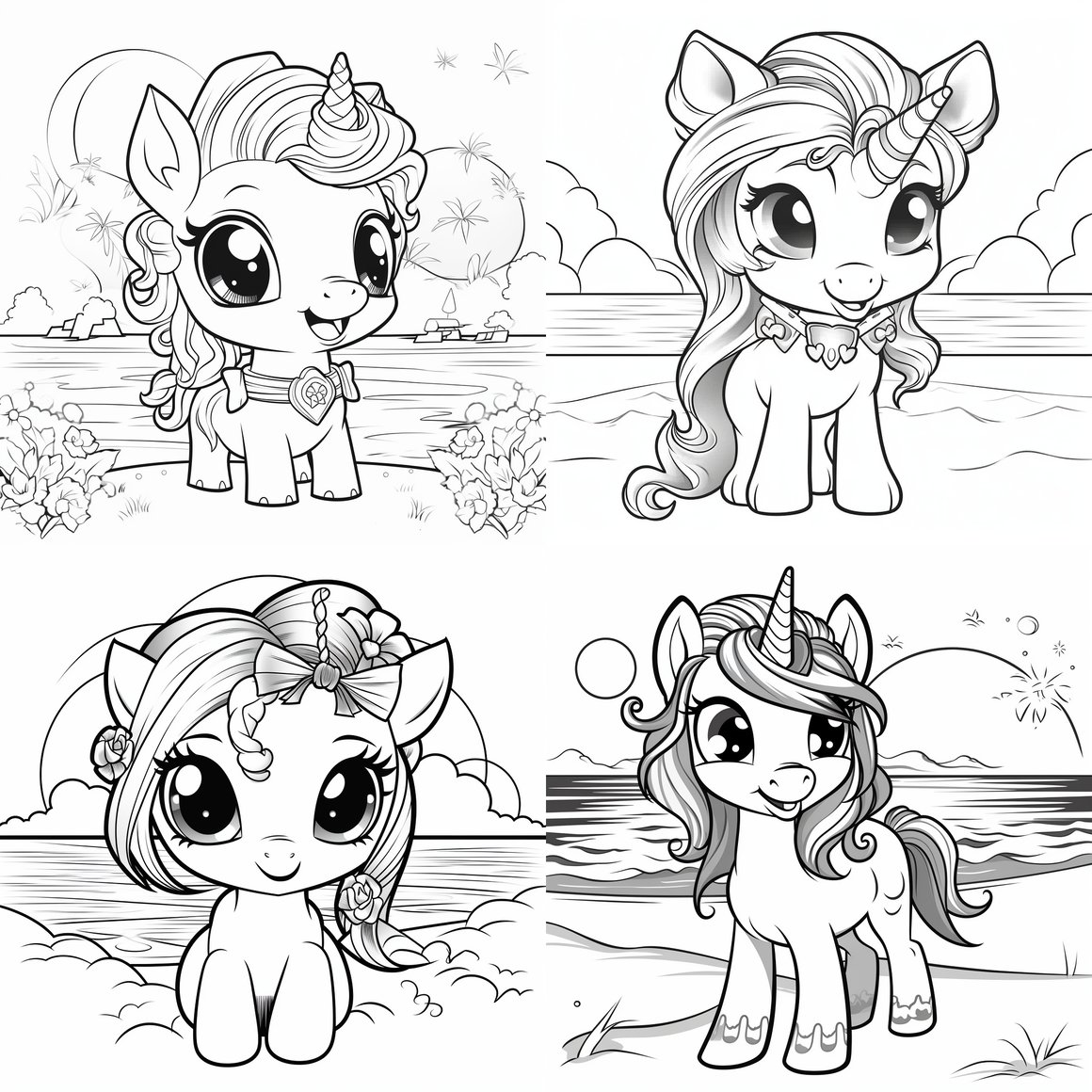 Children's Coloring Book Page Vector Illustration