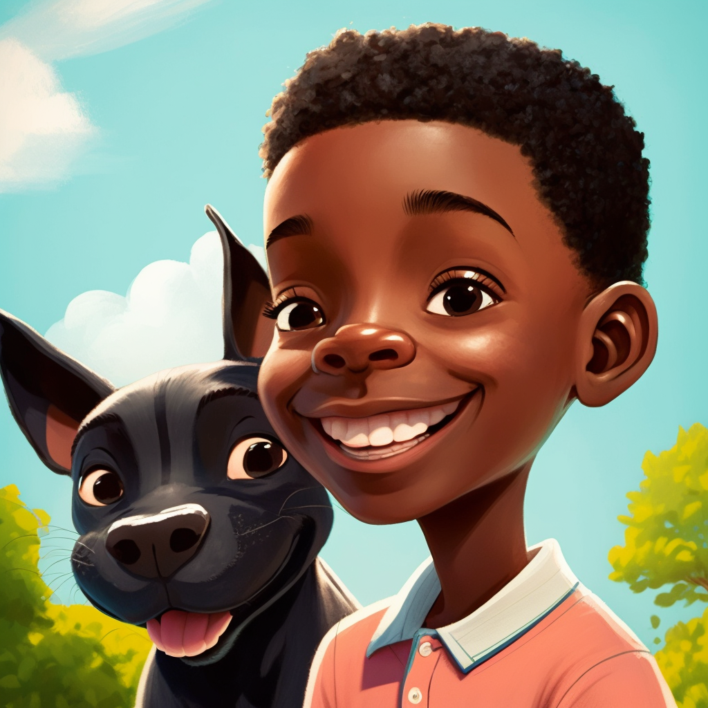 A Sunny Day Adventure with a Boy and His Dog