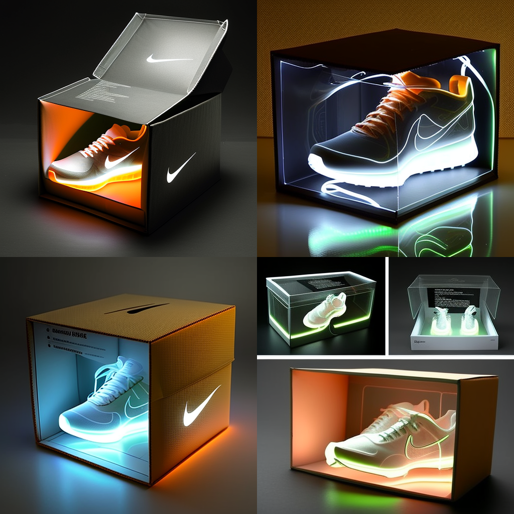 Neon-Lit Nike & Apple Collaborative Shoewear Packaging Design Concept