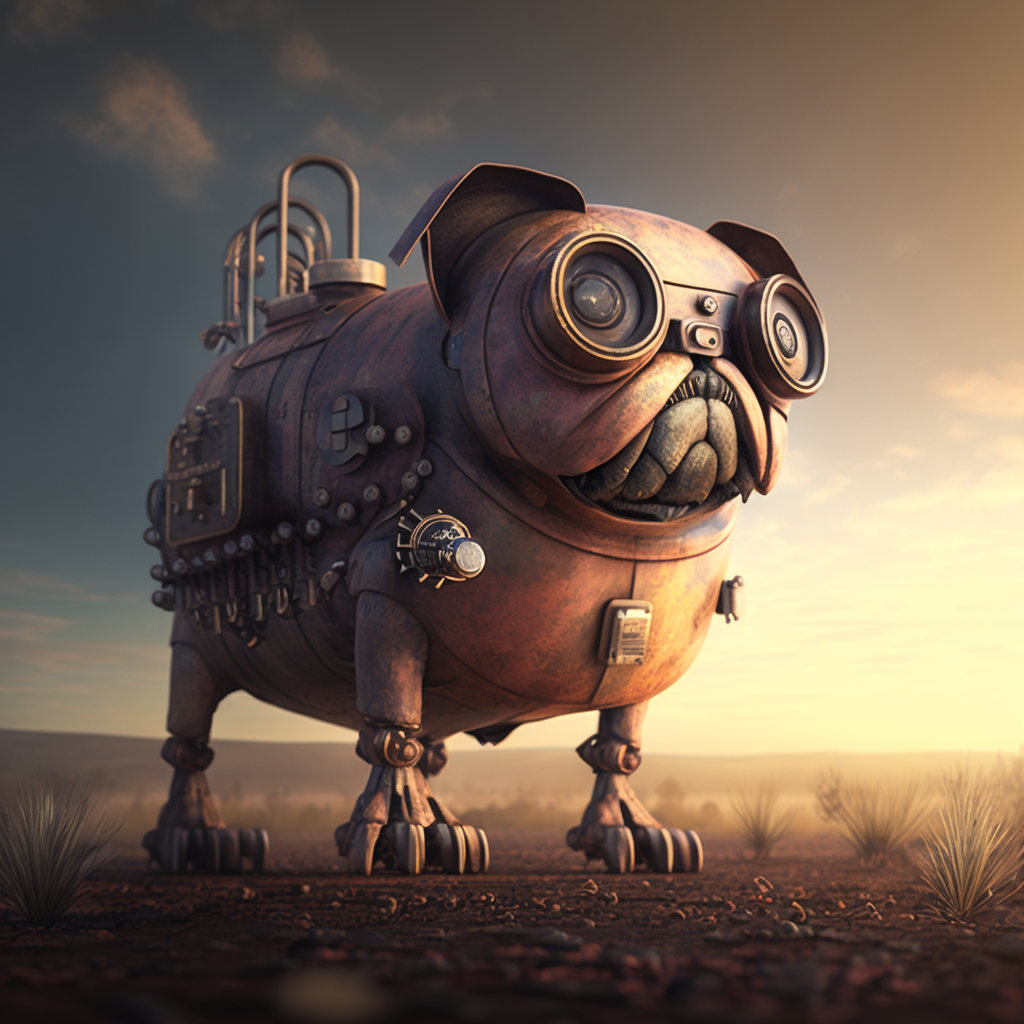 Steam Punk Pug: Robot Hybrid Journey