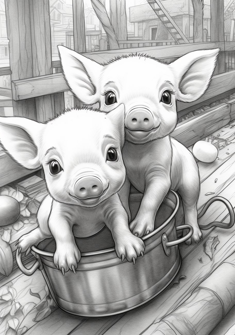 Simple Pixar-Style Colouring Page Design